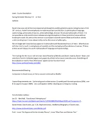Lewis Course Description Spring Semester