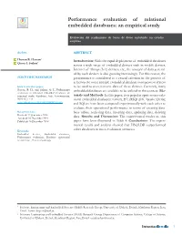 Performance Evaluation of Relational Embedded Databases: an Empirical
