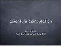 Quantum Computation