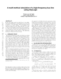 A Multi-Method Simulation of a High-Frequency Bus Line Using Anylogic