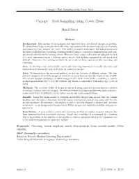 Canopy – Fast Sampling Using Cover Trees