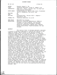 Innovation Abstracts: Volume XI, Numbers 1-30. TNSTTTUTION Toxc Univ