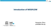 Introduction of MODFLOW