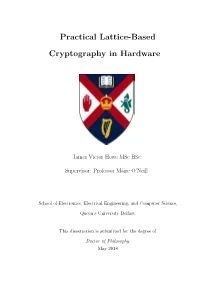 Practical Lattice-Based Cryptography in Hardware