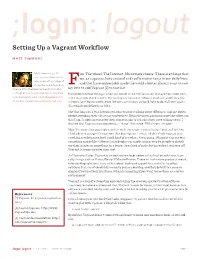 Setting up a Vagrant Workflow