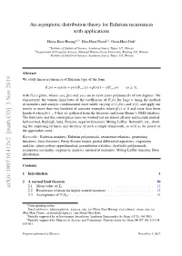 An Asymptotic Distribution Theory for Eulerian Recurrences with Applications