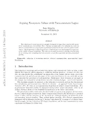Arguing Ecosystem Values with Paraconsistent Logics