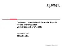 Consolidated Financial Results for the Third Quarter Ended December 31, 2017