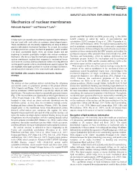 Mechanics of Nuclear Membranes Ashutosh Agrawal1,* and Tanmay P