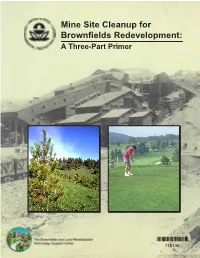 Mine Site Cleanup for Brownfields Redevelopment