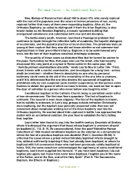 On Conditional Baptism