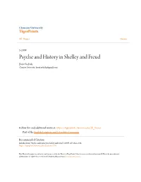 Psyche and History in Shelley and Freud Brent Robida Clemson University, Brent.Robida@Gmail.Com