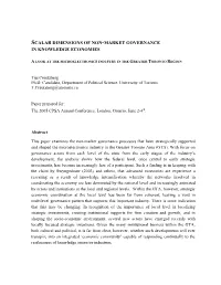 Scalar Dimensions of Non-Market Governance in Knowledge Economies