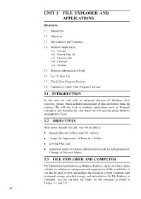 3.3 File Explorer and Computer