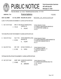 Broadcast Applications 11/21/2012