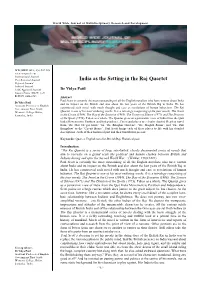 India As the Setting in the Raj Quartet