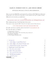 P-Adic Hodge Theory (Math 679)