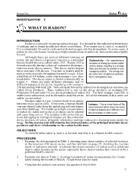 What Is Radon?