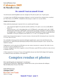Compte Rendu Calanques Mai 2009.Pdf
