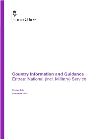 Country Information and Guidance Eritrea: National (Incl. Military) Service