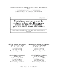 Modeling Mirror Shape to Reduce Substrate Brownian Noise in Interferometric Gravitational Wave Detectors