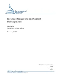Rwanda: Background and Current Developments