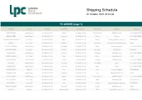 Shipping Schedule 01 October 2021 23:04:08