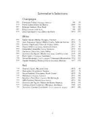 Sommelier's Selections