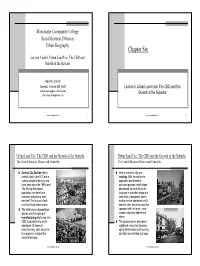 Urban Geography Chapter Six Lecture 5 and 6