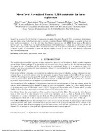 A Combined Raman / LIBS Instrument for Lunar Exploration