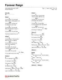 Forever Reign Key: C · Capo: 5 (G) · Time: 4/4 Hillsong Worship Page 1 of 2