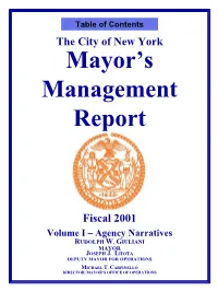 Mayor's Management Report