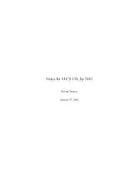 Notes for EECS 120, Sp 2002