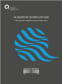 Quantum Communications Hub Annual Report