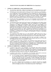RULES of the FA CHALLENGE CUP COMPETITION (“The Competition”)