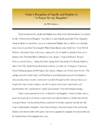Yeats's Reception of Apollo and Daphne in “A Prayer for My Daughter”