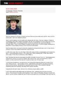 ALEX LANGLANDS Archaeologist, Historian, Presenter Agent: Sophie Laurimore