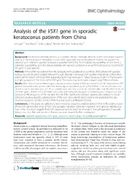 Analysis of the VSX1 Gene in Sporadic Keratoconus Patients from China Tao Guan1†, Xue Wang2†, Li-Bin Zheng3, Hai-Jian Wu1 and Yu-Feng Yao3*