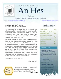From the Chair… in This Issue