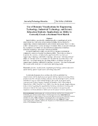 Implications on Ability to Correctly Create a Sectional View Sketch