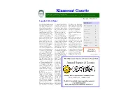 March 2012 Volume 4: Issue 5 Legend of Silver Slipper Inside This Issue: Not All Famous Kinmountians Was Unimportant; I Had Nev- of a Whip Or Spur