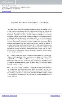 Modern Methods of Organic Synthesis W