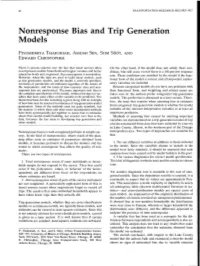Nonresponse Bias and Trip Generation Models