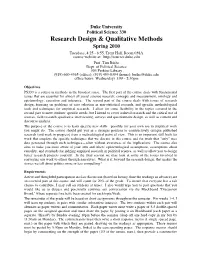 Research Design & Qualitative Methods