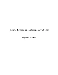 Essays Toward an Anthropology of Evil