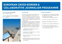 European Cross-Border & Collaborative Journalism Programme