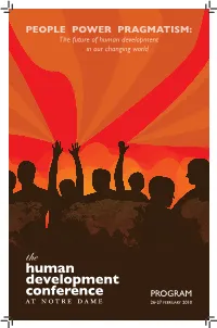Human Development Conference at Notre Dame • 2010 Program of Events