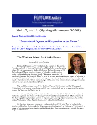 The West and Islam: Back to the Future