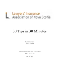 30 Tips in 30 Minutes