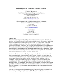Evaluating Soil by Particulate Emission Potential